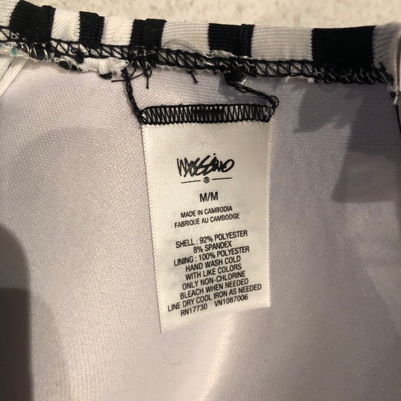 Mossimo Supply Co Black & White Striped Bikini Top - Picture 4 of 5